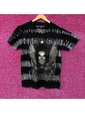 The Crow Winged Skull Face Tie-Dye T-Shirt Medium